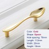 tooloflife 5 PCS Spoon Shape Door Handle Bright Chrome Cabinet