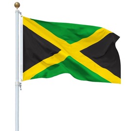 GSYLPFT Jamaican Flags for Outside 3x5 Jamaica Flag Outdoor Vivid Color Fade Resistant Double Stitched Jamaican flag with Brass Grommets