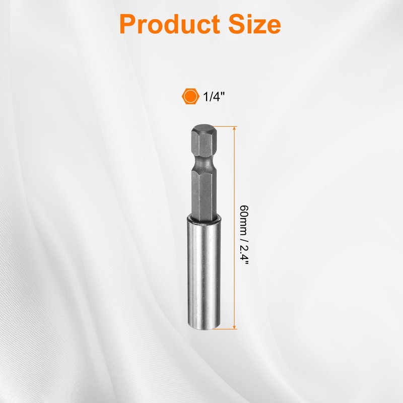 sourcing map Magnetic Bit Holder 2.4" Length 1/4" Hex Shank