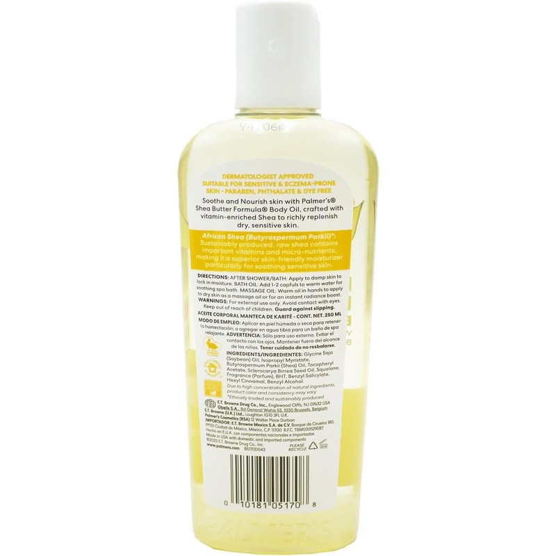 Palmer Shea Butter Formula Raw Shea Nourish Body Oil with