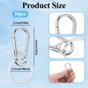 BOHUIZ 10 Packs Metal Keychain Carabiner Clip, Stainless Steel Heavy