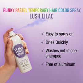 B Sweet! by Punky, Pastel Temporal Color de Cabello en Espray Lush Lilac, 3.5 oz, 1 paquete