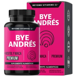 Beyond Vitamins | Bye Andrés con Inositol, Maca, Isoflavonas de Soya, Ñame Salvaje, Raíz de Cohosh Negro, Aguaje, Blueberry, Calcio y Biotina | Tecnol