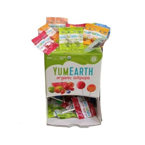 Yumearth Organic Lollipop with Fruits, 100pcs