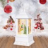 Christmas Decorations Musical Snow Globe Lantern, Glittering Lighted, 6H Timer,