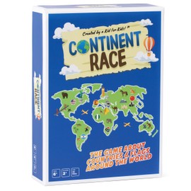 Byron's Games Continent Race Geography Learning Educational Game for Kids 7 Years and Up Trivia Card Board Game for Family Activities, Game Night Award Winning
