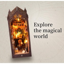 MZYTOZA Magic Dream Room Book Nook Kit, Wooden Diorama Craft for Adults, Mini Puzzle Library House 1:24 Scale