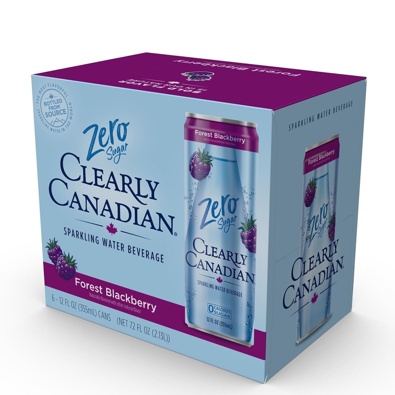 Clearly Canadian Zero Sugar Can Variety Sparkling Water, 24-Pack (Regular
