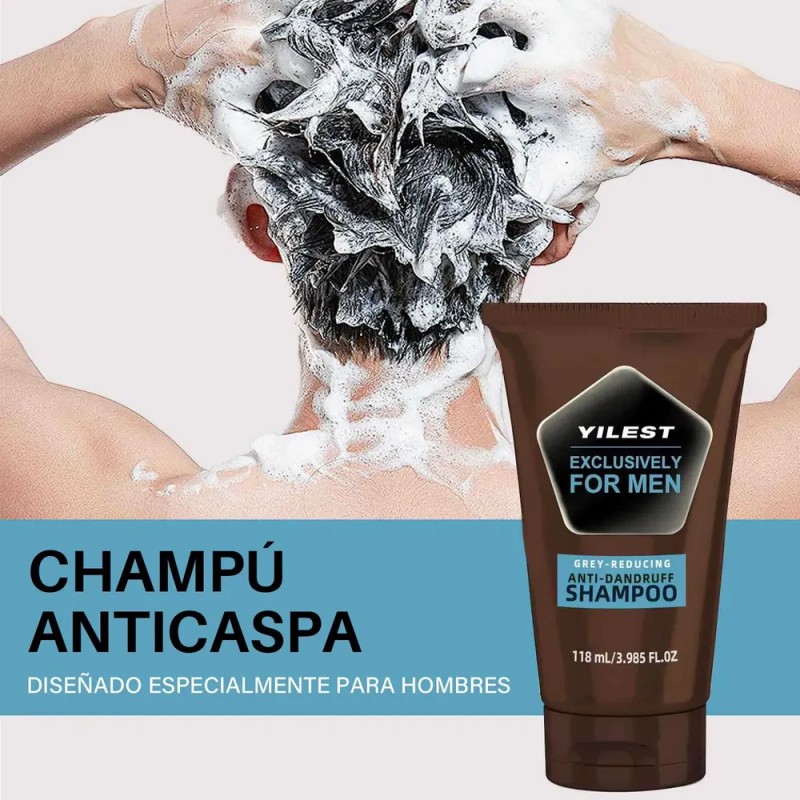Shampoo Canas Desvanecedor Progresivo De Canas Para Hombres