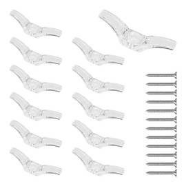 Runseaway 12PCS Blind Cord Cleats, Clear Plastic Safety Cord Winders with Screws, Transparent Window Drapery Rope Cleats for Home Office Blinds Curtains Sun Shades
