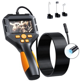 Daxiongmao Borescope Endoscope Inspection Camera with Lights,Handheld IP68 Waterproof Sewer Endoscope Camera - IPS HD Screen Borescope Portable Snake Camera with 16.5FT Semi-Rigid Cord(2.8")
