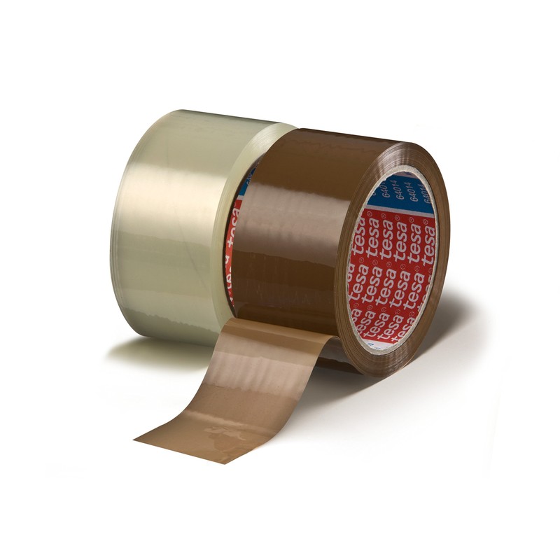 Tesa 1 Roll of Parcel Tape (66m:50mm, Quiet Unroll) Transparent