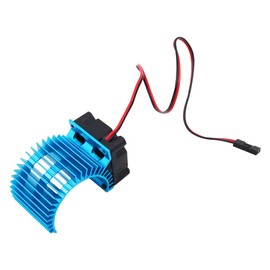 WANGCL Sky Blue RC Motor Heatsink with Fan for 540 550 Brush 3650 3660 Brushless Motor for RC Car RC RC Crawler - JST Plug