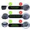 Small Food Strainer for Kitchen - Black Silicone Colander with