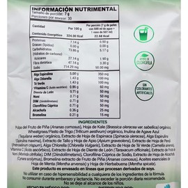 Clorofila en polvo Espirulina Menta Hierbabuena 210 g DTX Pure Health