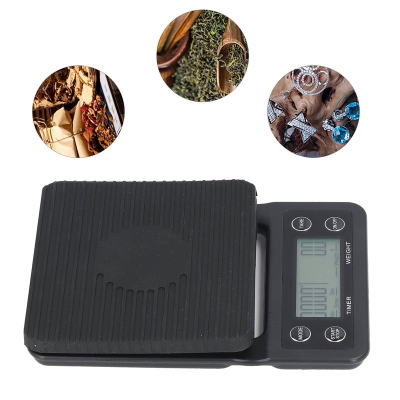 Digital Coffee Scale High Accuracy LED HD Display ABS Material