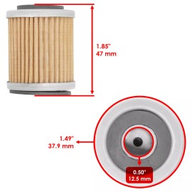 Caltric 3 Pack Oil Filter for Yamaha Warrior YFM350 YFM350X YFM35 350 1987-2004 Atv