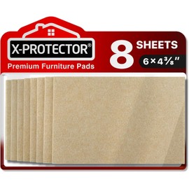 Felt Furniture Pads X-PROTECTOR 8 PCS - Premium 15 x 11 cm Heavy Duty Beige Felt Sheets! Cut Large Furniture Pads to The Size You Need - The Best Felt Floor Protectors for Any Hard Floor!