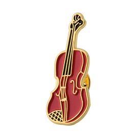 Violin Lapel Pin for Musician Husband Dad Uncle Violin Brooch Pin for Suit Light Brown Hat Pin for Men Decorative Violin Tie Clip for Musician Accessories for Concert Music Lapel Pin for Men Violinist