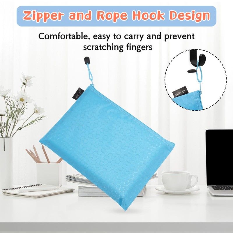LUHIUMOYA A5 Piece Document Bag, Waterproof Document Bag with Zip,