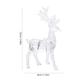 Ciieeo Reindeer Pack of 2 Clear Acrylic Elk Model Ornaments Acrylic Crystal Elk Deer Christmas Clear Acrylic Elk For Holidays Table Figures Elk Sculpture Reindeer Sculpture