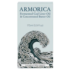 Fermented Cod Liver Oil & Concentrated Butter Oil | Natural Source of Fat Soluble Vitamins | Healthy Omega-3 Fats | Cold-Processed Oils (175ml)