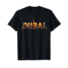 Dubai Skyline Burj Khalifa Cityscape Travel Souvenir Dubai T-Shirt