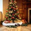 YGWAPJL White Faux Fur Christmas Tree Skirt 50cm / 19.7"
