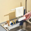 通用 Juliyeh Telescopic Shelf Sink Drain Basket Expandable Home Kitchen