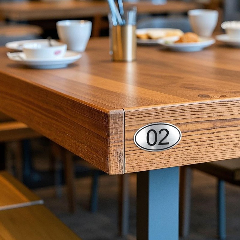 NumRealm Table Numbers Locker Cabinet Number, Oval ABS Engraved Numbers
