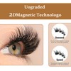 XdealCozyxc 2 Pairs Reusable Magnetic Eyelashes with Lashes, Easy to