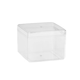 Hammont Clear Acrylic Boxes - 12 Pack - 3.5”x3.5”x2.5 - Small Lucite Boxes for Gifts, Weddings, Party Favors, Treats, Candies & Accessories, Plastic Storage Boxes