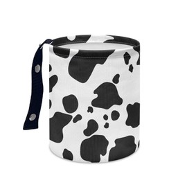 Darisoco Cow Print Car Garbage Can Waste Basket for Cars - Back Seat, Floor, or Hanging Headrest Car Accessories Interior Road Trip Essentials