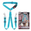QINGYIWL Doppelter Anschnallgurt Hund Auto, 2 in 1 Verstellbarer Hundegurt