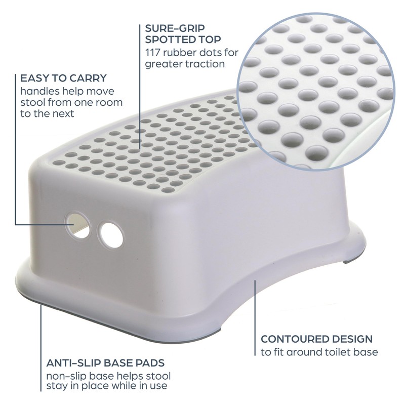 Dreambaby Toilet seat and Step Stool, Grey, 2 Piece Set