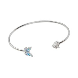 Alex and Ani Butterfly + Crystal Flex Cuff Bracelet