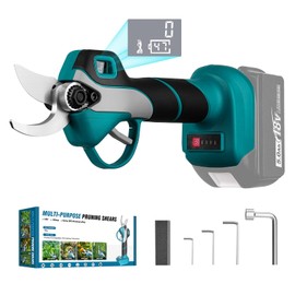 ZUYIYI Cordless Electric Pruning Shears for Makita 18V Battery, Brushless Portable Pruner 1.2'' (30mm) Cutting Diameter w/LED Display, 4 Wrenches for Gardening Tree Branch (Battery NOT Included)