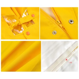 Children's Raincoat, Dinosaur, School Bag, Compatible with School Bags, Boys and Girls, Waterproof Kappa, Kids' Rainwear, Poncho, Rainwear, Cute, Brim Included, Storage Bag, Raincoat, For Commuting to