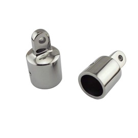 POFET 2Pcs 22mm Stainless Steel 316 Yacht Boat Sliding Cap, Awning Fittings, Marine Eye End Dome Hardware Fittings