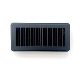 Kompell Aire Heavy Duty Steel Floor Vent with Beautiful Black Matte Finish. Fits in 4 x 10 Duct Opening. Overall Dimension is 5.75 Wide x 11.75 Long.