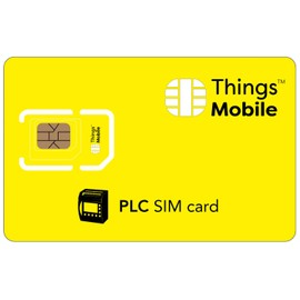 PLC SIM Card for IoT and M2M - Things Mobile - with Global Coverage and Multi-Operator GSM/2G/3G/4G LTE Network, No Fixed costs, No Expiration Date and Competitive Rates, with €10 Credit Included