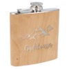 Spruchreif Stainless Steel Hip Flask with Engraving | Wooden Hip