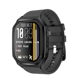 Maxcom FW65 Iron S - Men's Jewellery Smartwatch - BijouWatch® - 1.95" AMOLED Screen - 2.5D Glass - Call Function - IP68 - Sport Tracker - 2 Straps-Black