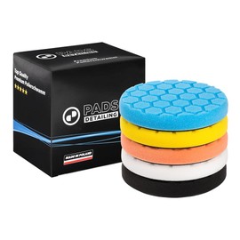 DETAILINGPADS Set of 5 Polishing Pads 150 mm Propeller Polishing Sponge Set | Polishing Pad Excellent Heat Dissipation | Polishing Set Velcro Polishing Attachment Cordless Screwdriver | Polishing Pads