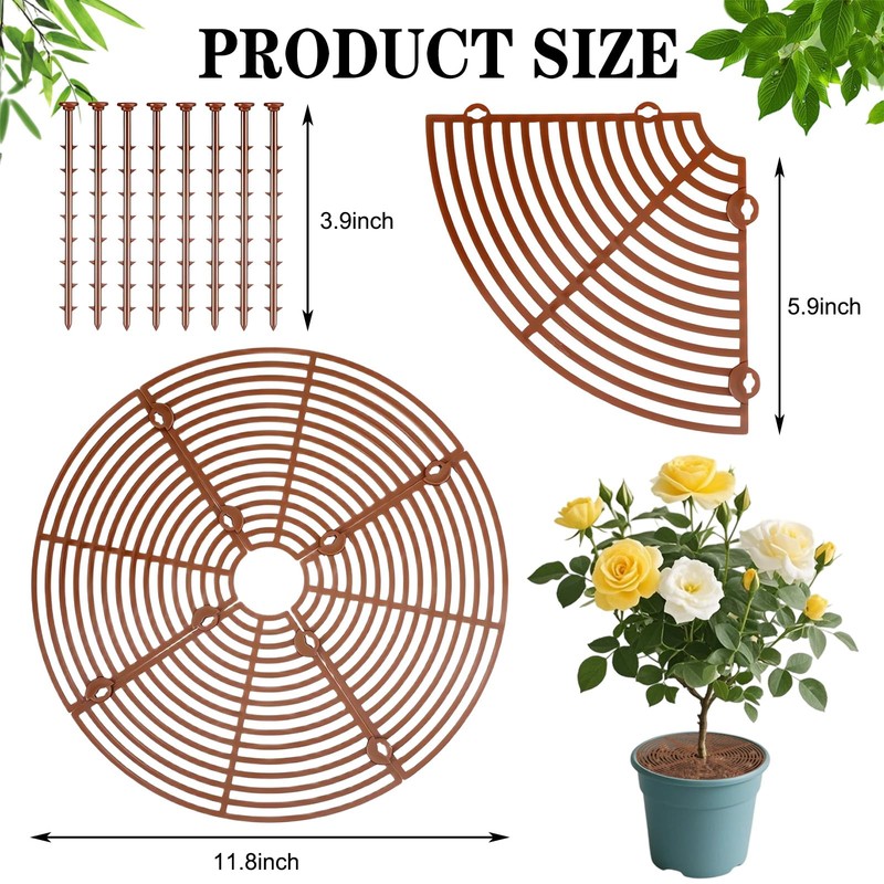 SGYUNQ Plant Pot Grid Soil Protector Covers Cuttable Flower Protector