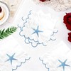 100 Pcs Starfish Light Blue Scalloped Paper Napkins 6.5 x