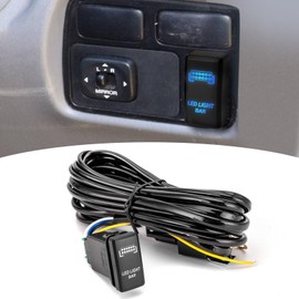 Wsays 180W Light Bar Push Button Switch Kit Wiring Harness Compatible with Toyota Tacoma 4Runner Tundra Land Cruiser Highlander 1998-2015