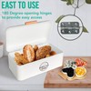 SOTECH Large White Bread Box with Lid,Farmhouse Bread Box in