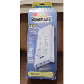 SpikeMaster Spike Master 10 Outlet Surge Protector and Cord Manager ***NEW IN BOX***