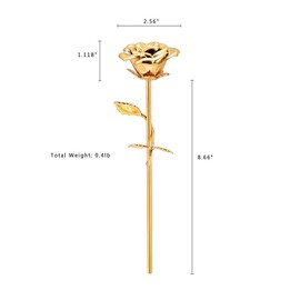XSMZB Rose Flower Cremation Urns for Ashes Long Stem Colorful Rose Flower Cremation Jewelry for Ashes Eternal Love Memorial Funeral Urn Holder Ashes for Pet/Human (Gold)